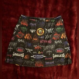 Dolls kill mesh layered print mini skirt